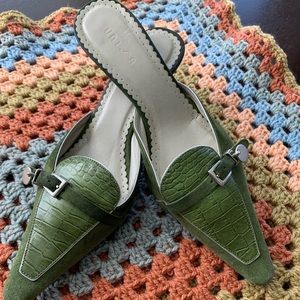 Unisa Green Suede Slip In